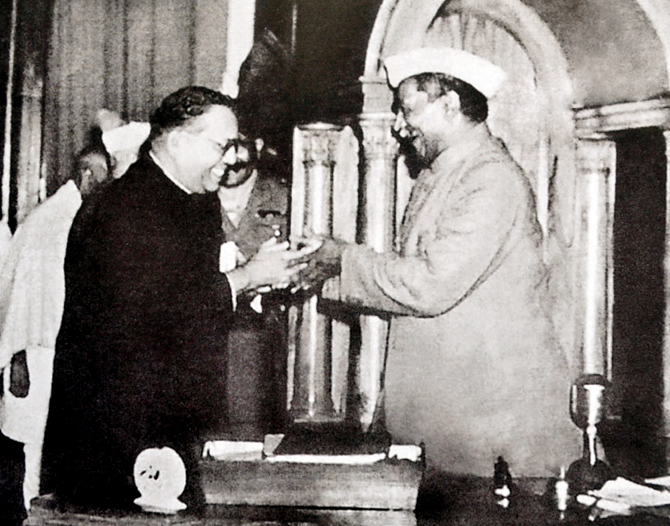 Ambedkar presenting the final draft, 1949